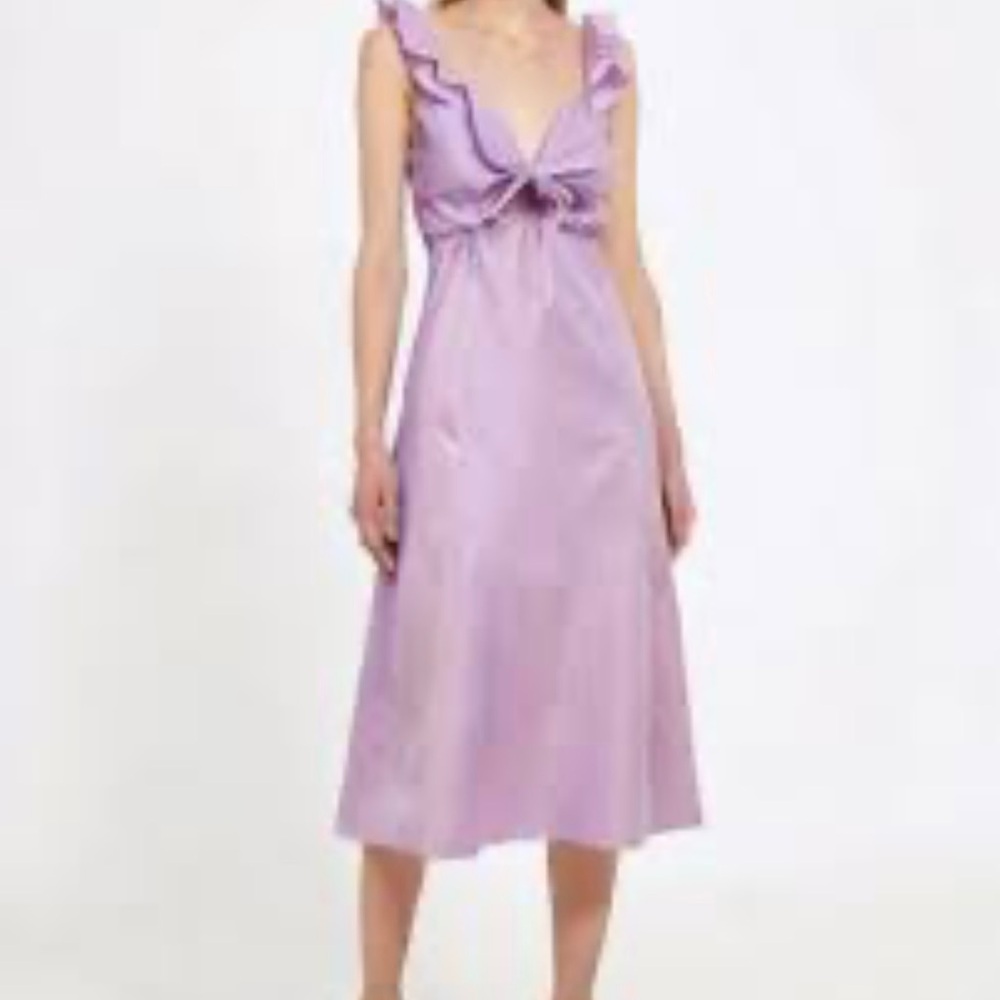 Drew Anthropology Lavender Ruffle Dress